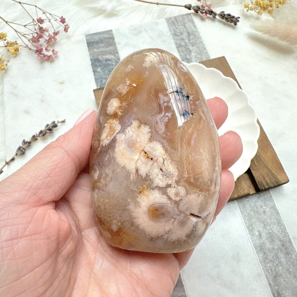 Beautiful Flower Agate Free Form